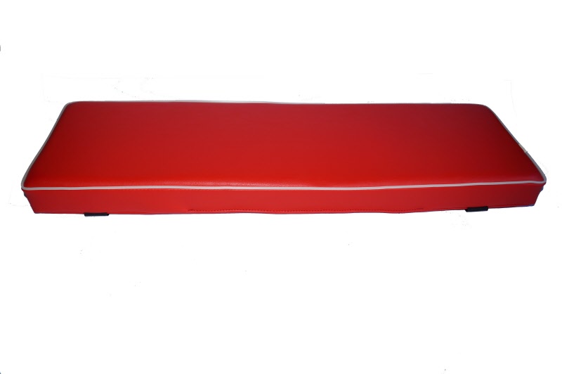 Beifahrer Sitzkissen 70 x 20 cm - rot - Keder beige mit Klettbefestigung
